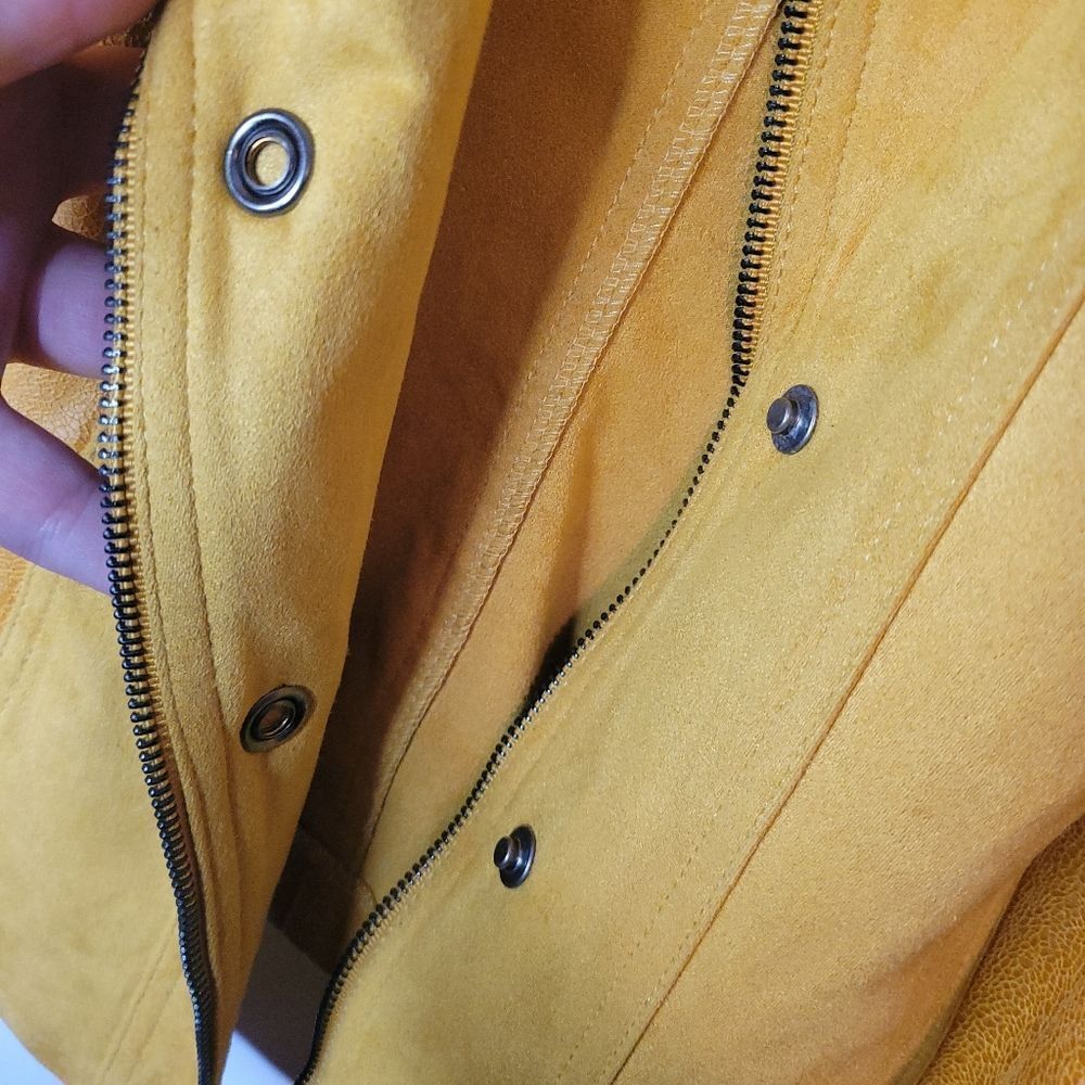 Laura Faux Suede Bright Mustard Yellow Jacket - Picture 9 of 16